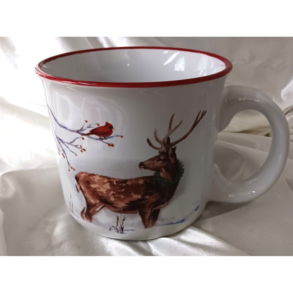 BASS PRO SHOP REINDEER CARDINAL  MUG